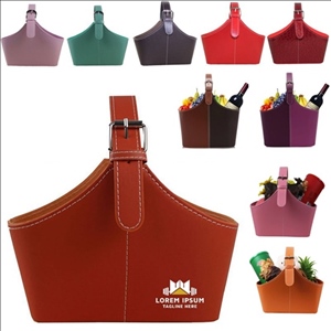 Leather Gift Basket